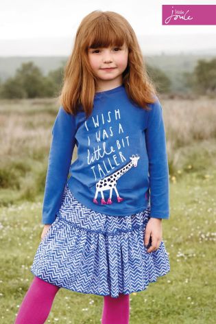 Little Joule Ava Dazzling Blue Appliqu&eacute; Jersey Top